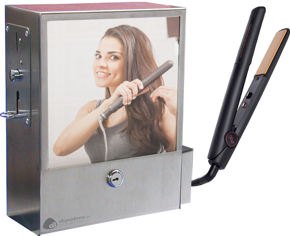 Hair straightener vending unit