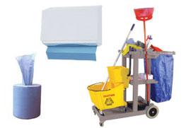 Kitchen Consumables, Blue Rolls, Dish Wash washing up liquid, detergent, mops, towels