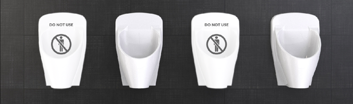 STOPWRAP™ Urinal Wrap, Urinal Cover for social distancing