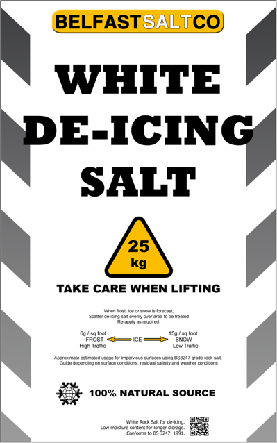 WHITE Rock Salt 25kg bags
